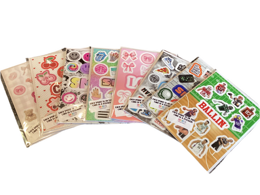 Camp card with stickers