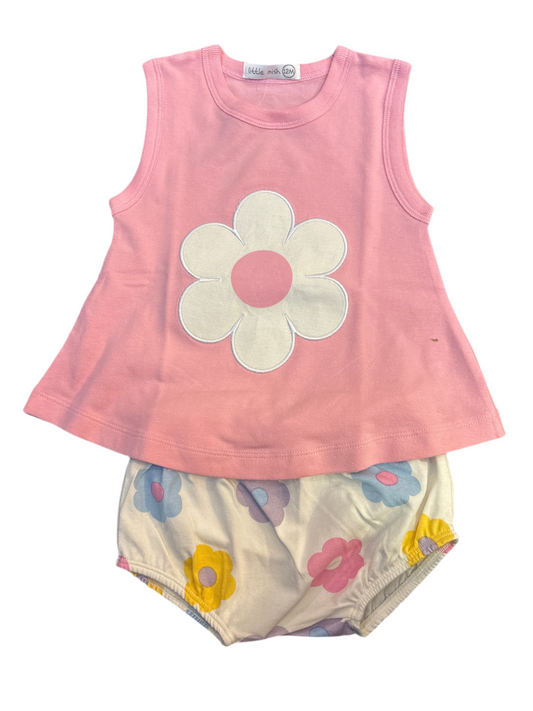 Spring daisy swing diaper set, pink