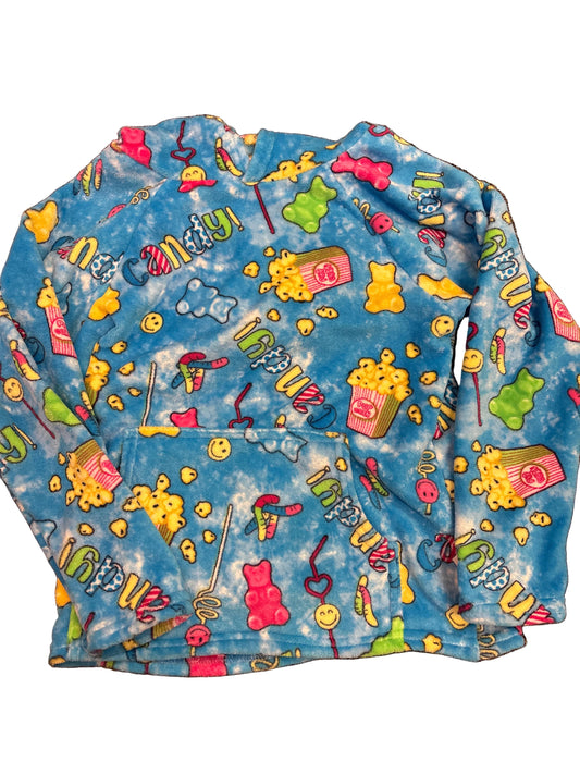 Love and kisses candy/popcorn fuzzy hoodie