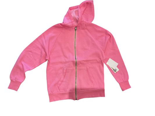 Pink oversized fleece Zip Hoodie