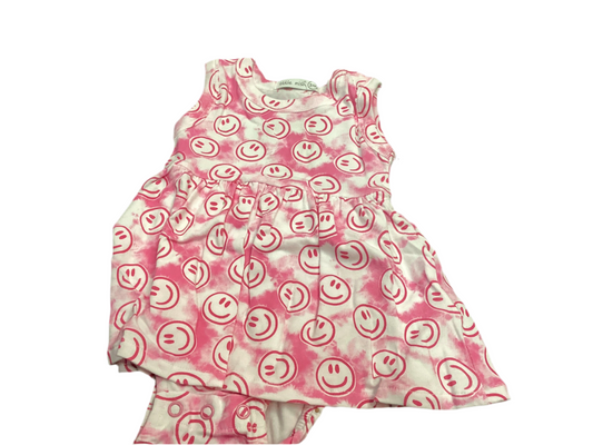 Little Mish pink tie dye smile dress