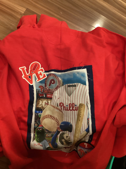 Creative Design Phillies patch hoodie