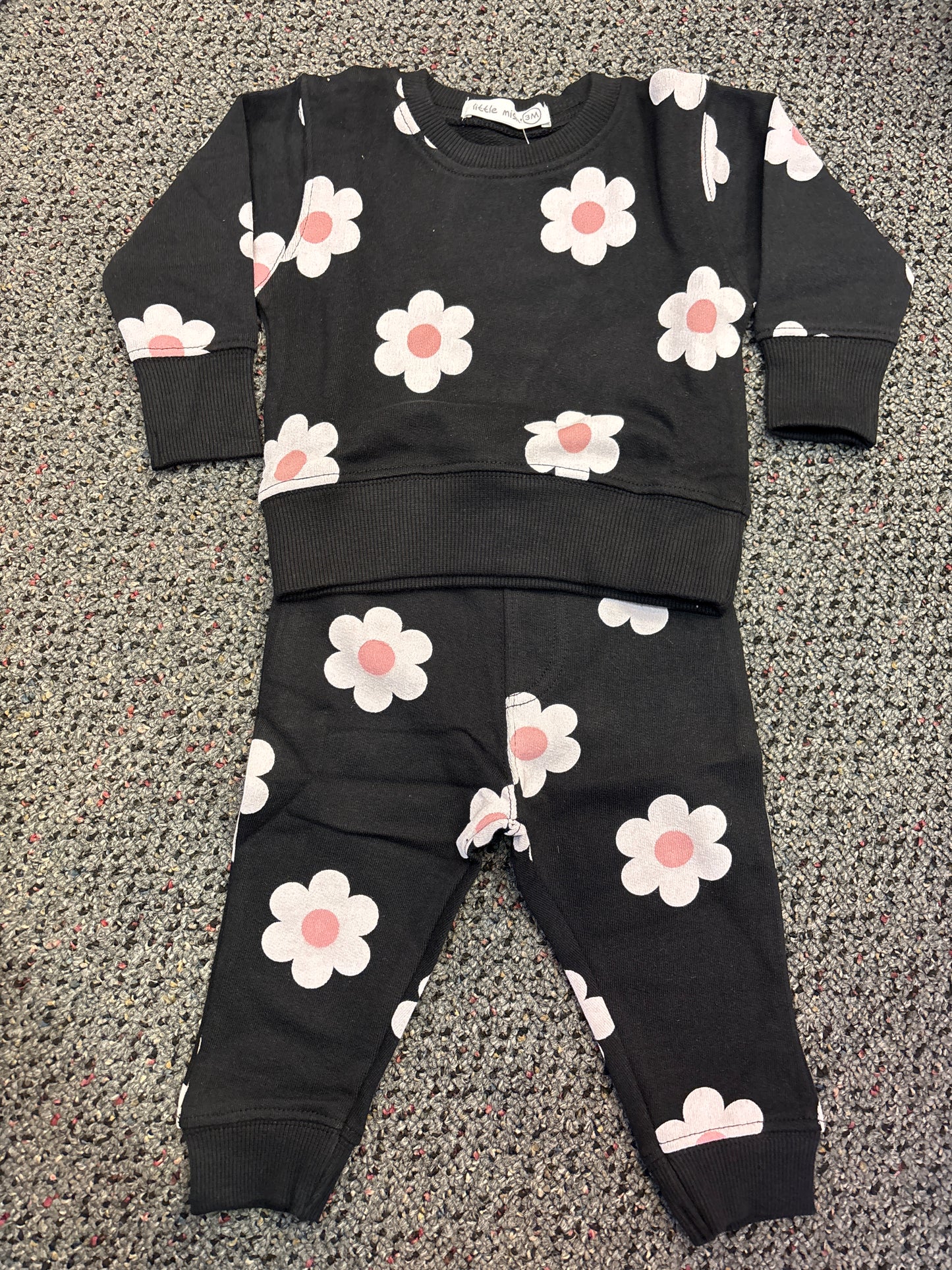 Black flower 2pc set