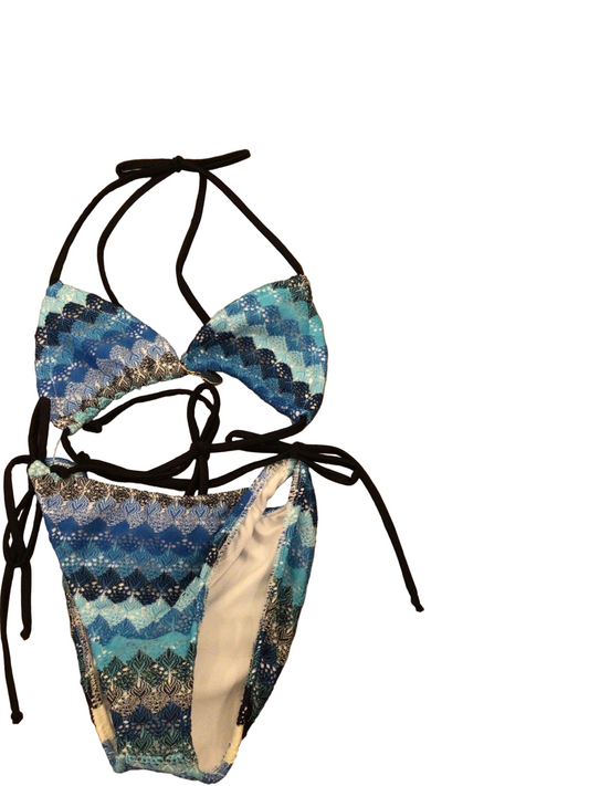 Le Tout Petites blue shell bikini