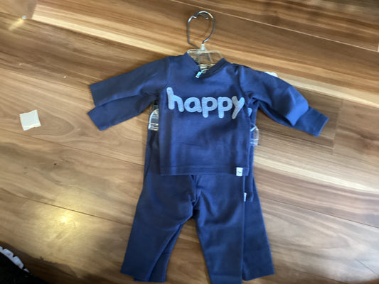 Oh baby boy blue happy 2 pc