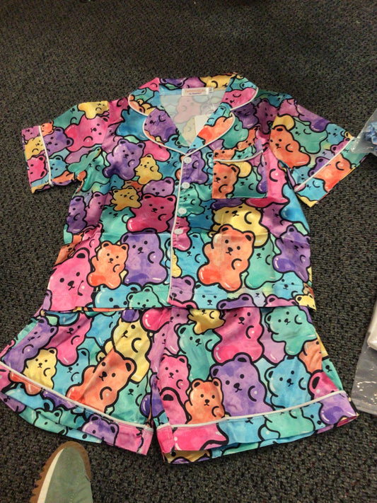 Neon gummy bear pajama set