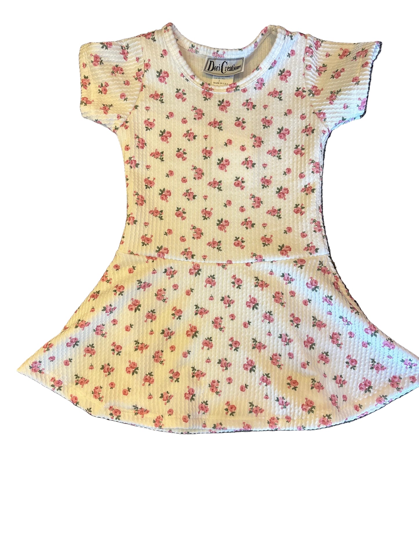 Pink cable floral dress