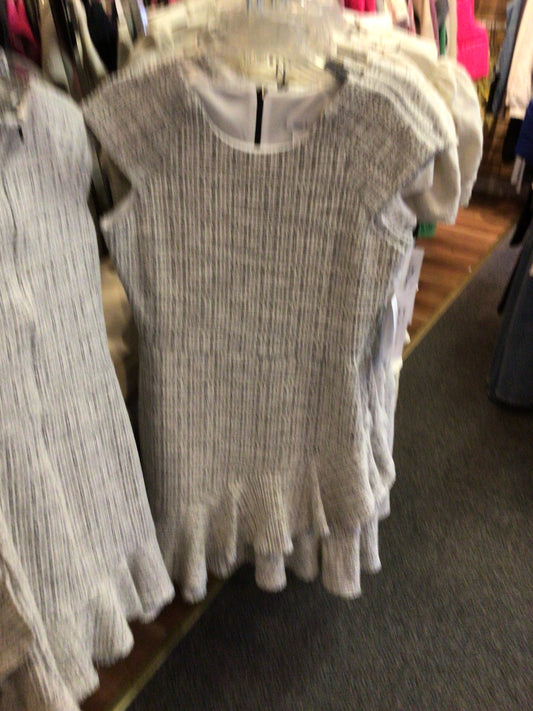 BD Junior B/W Tweed ruffle dress