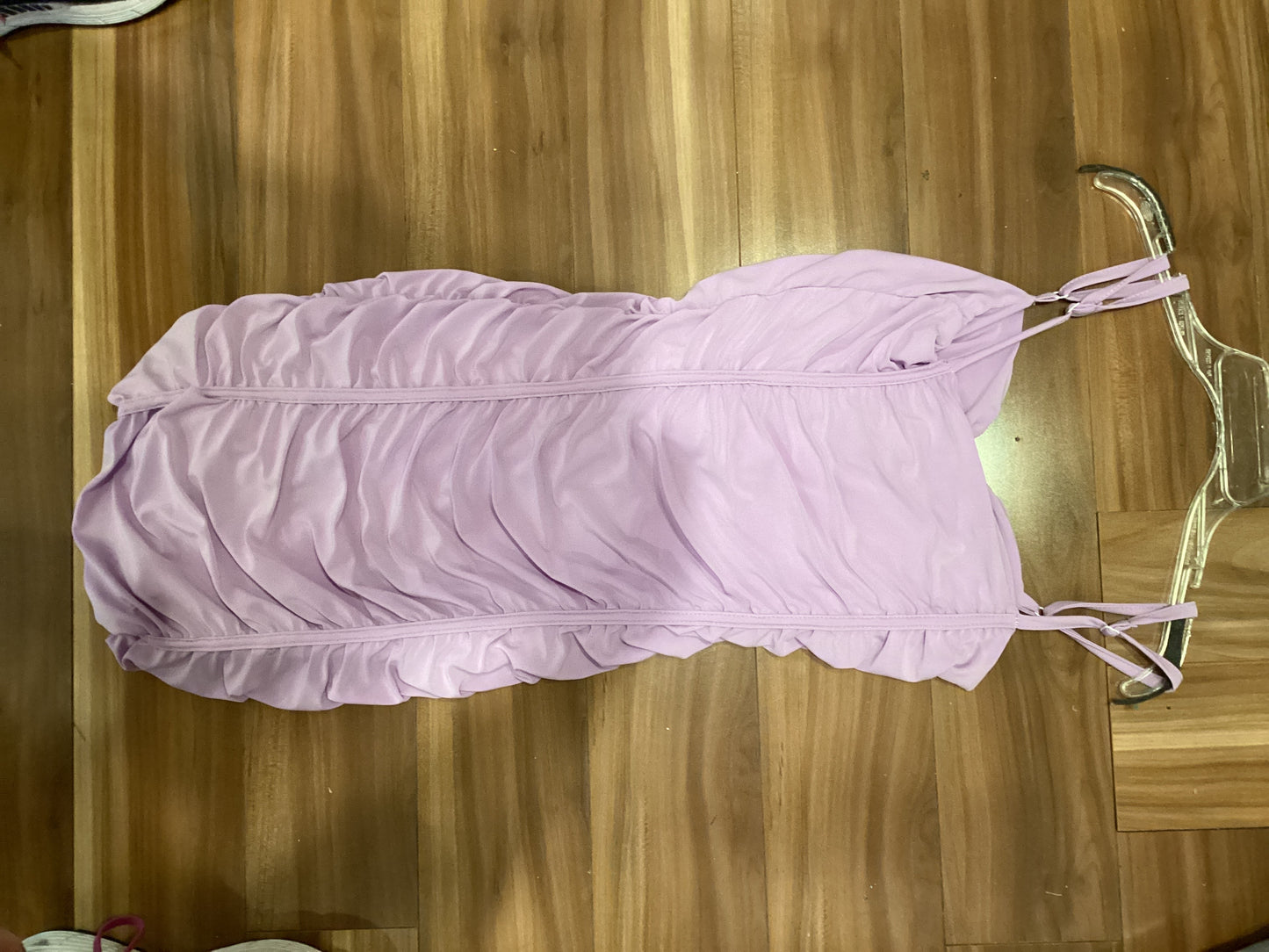 Cheryl purple ruched dress