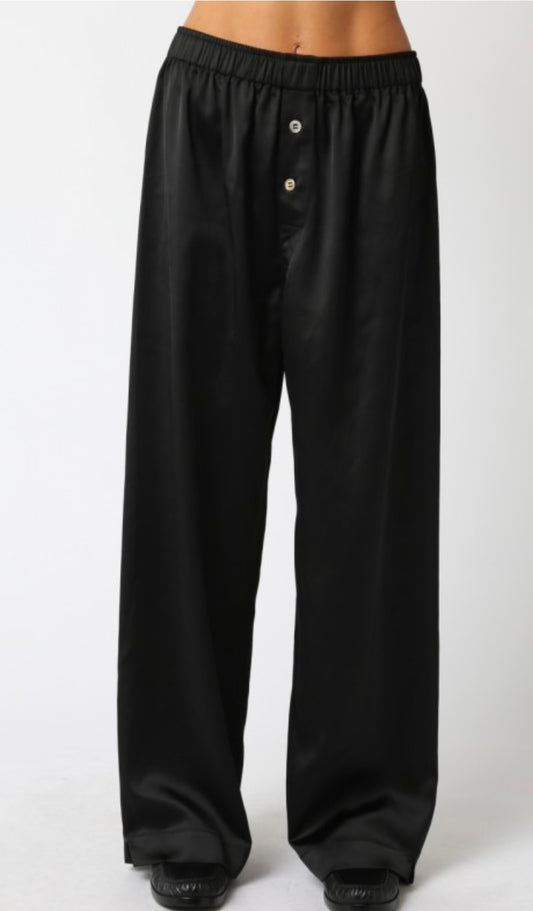 Black silk pant