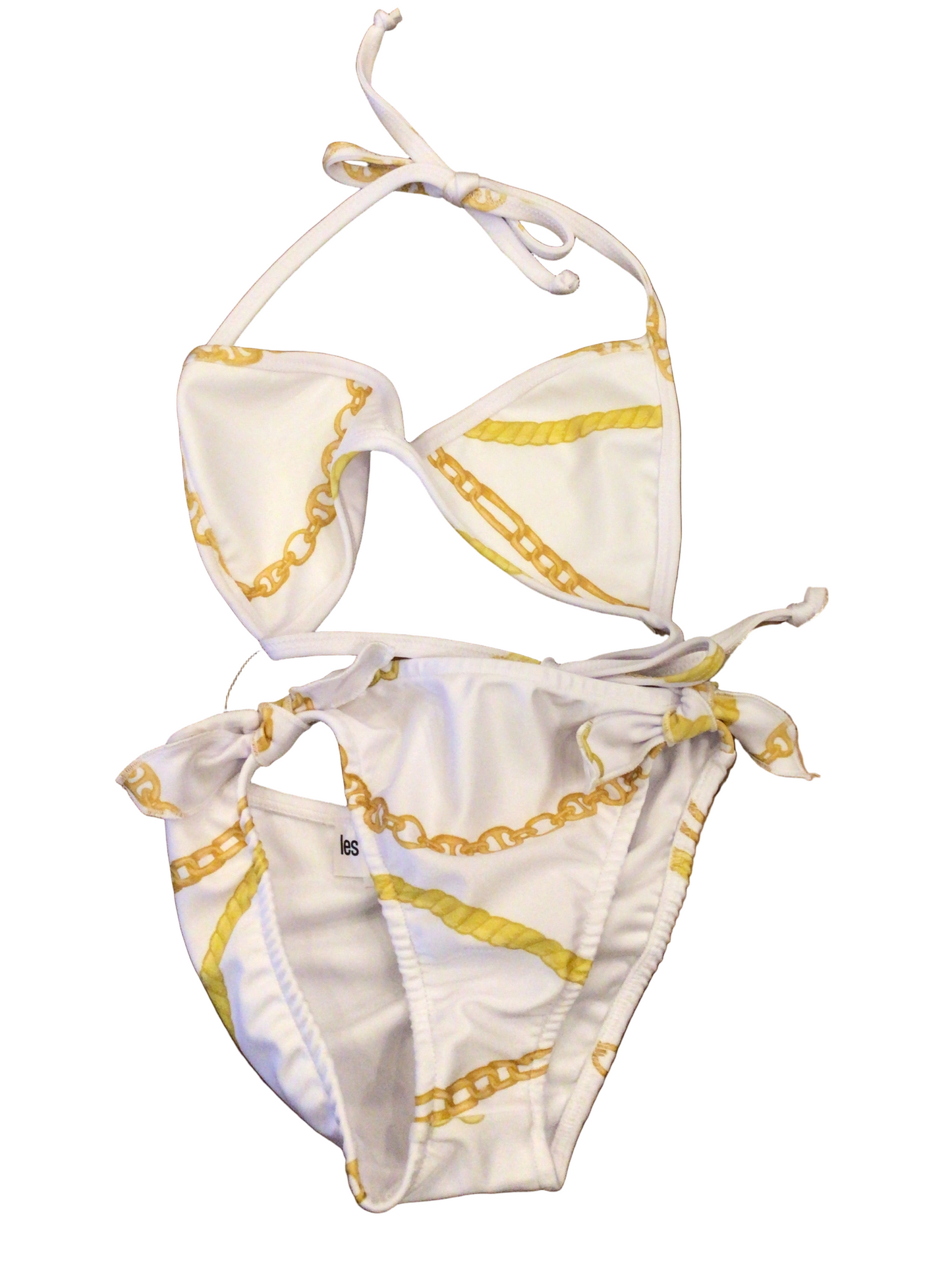 Le Tout Petits white gold chain bikini