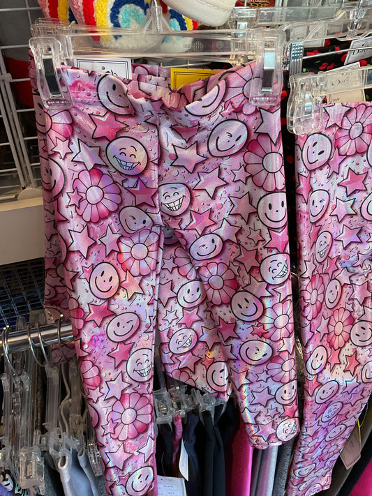 Dori pink smiley star leggings
