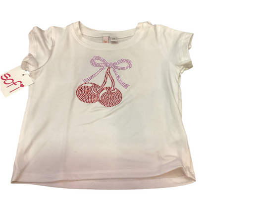 Sofi toddler cherry/bow tshirt