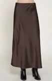 High Waist Satin Skirt
