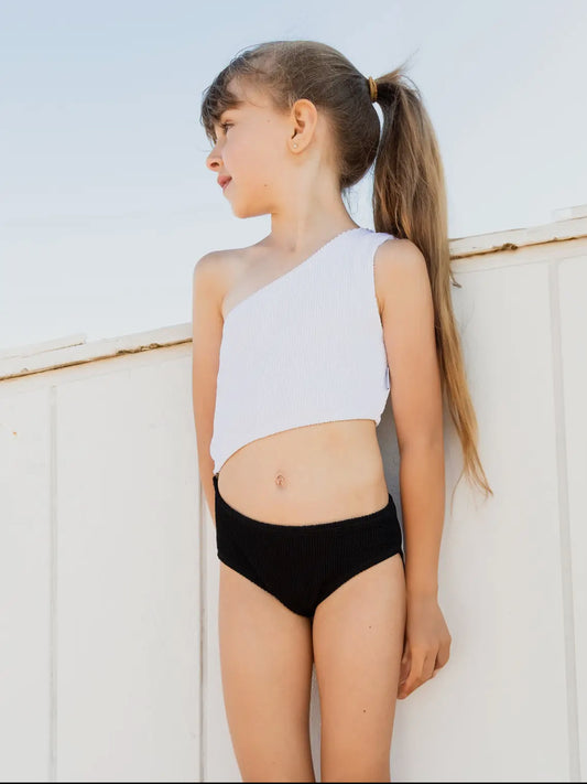 Limeapple Dina crinkle side ring swimsuit