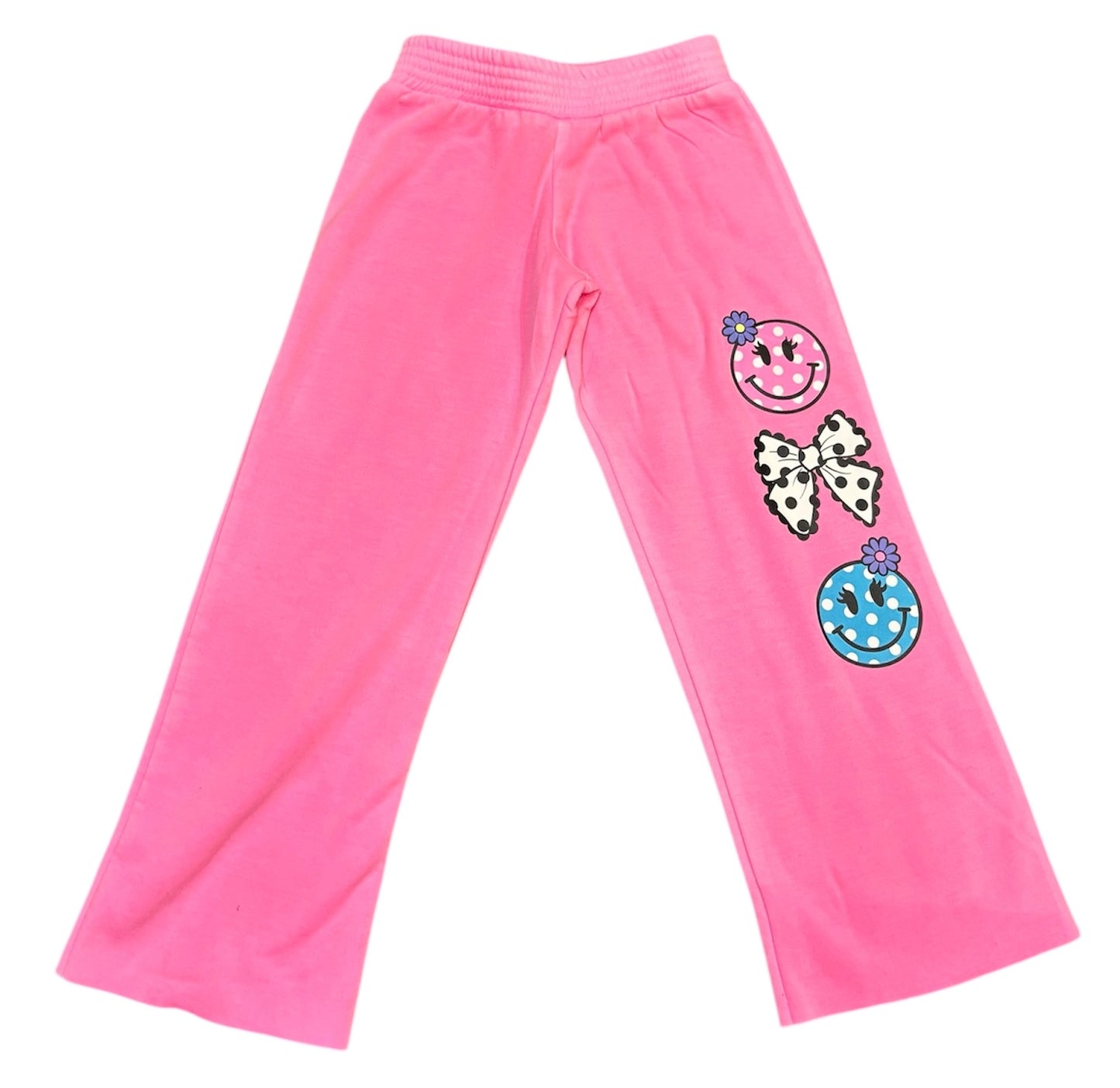 Open Bottom Smiley/Bow Sweat