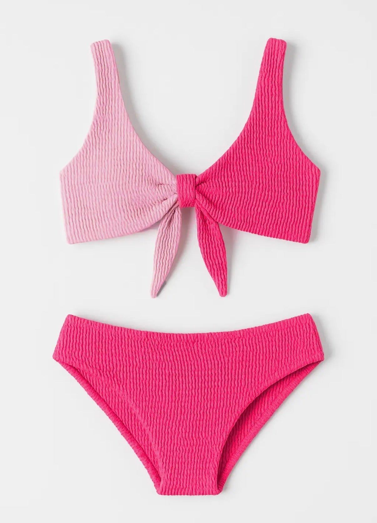 2pc Crinkle pink bikini