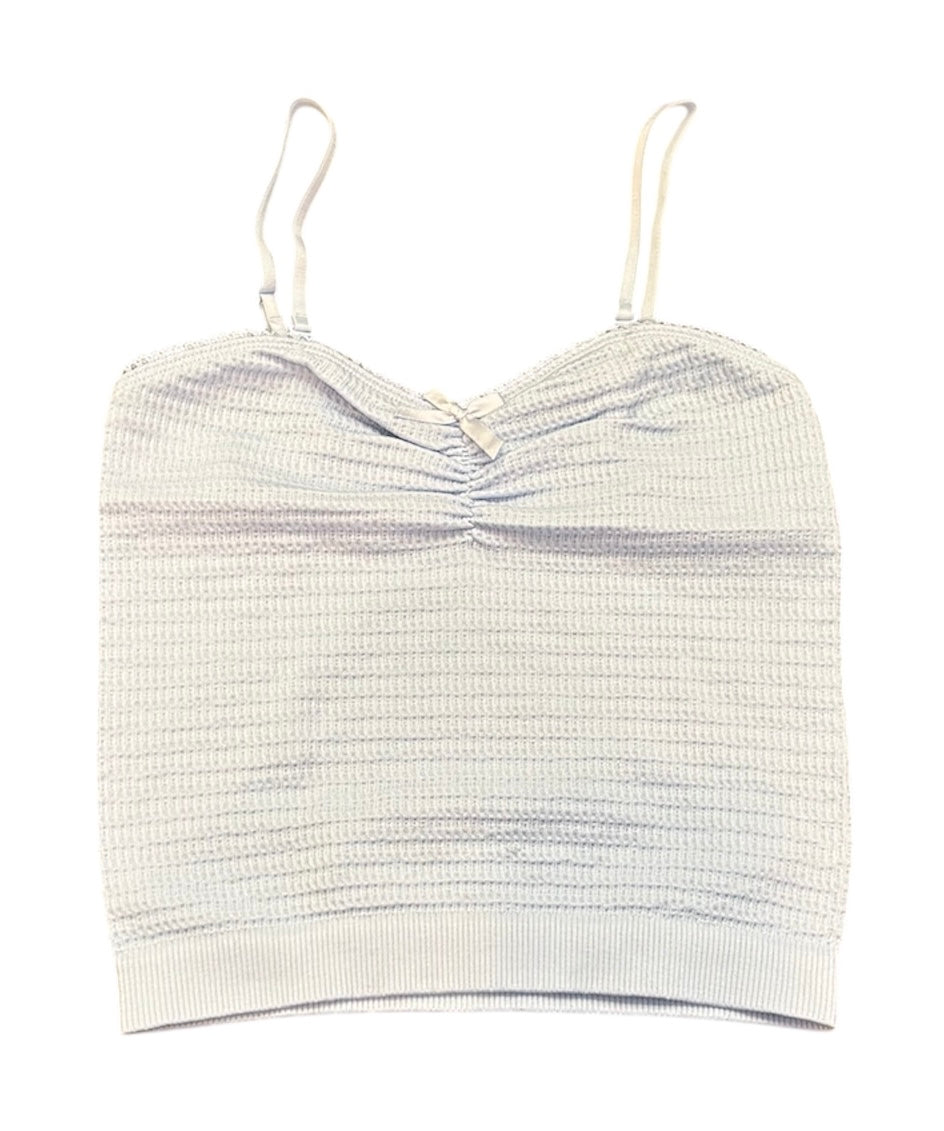 Textured Cinched Seamless Cami w/ Bow