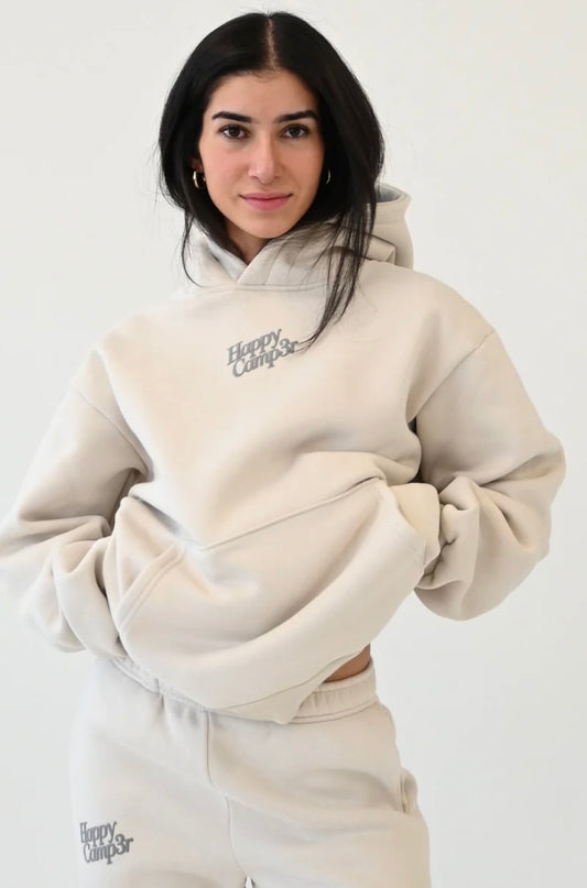 Happy Camp3r beige hoodie