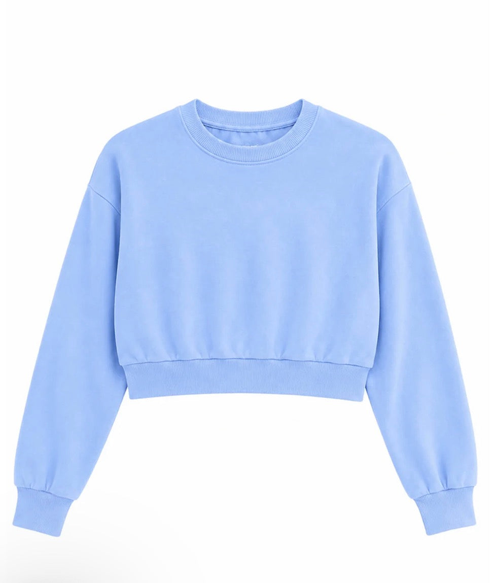 Powdered Blue Jade Crew Sweatshirt