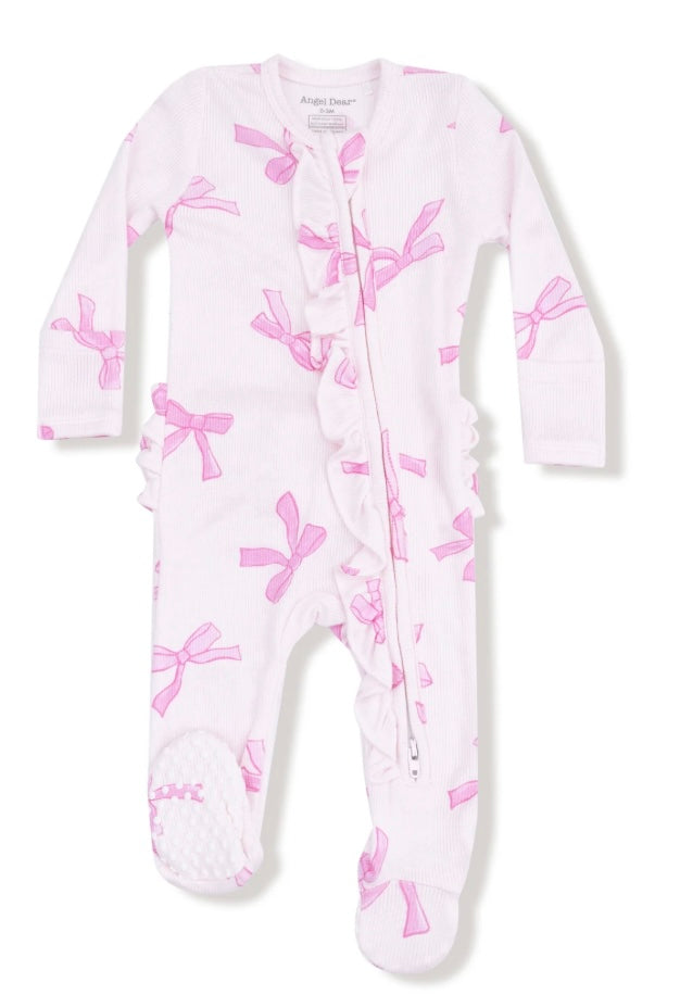 Pretty Bows Ruffle Footie