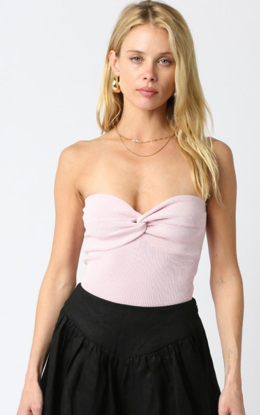 Olivaceous pink tube top