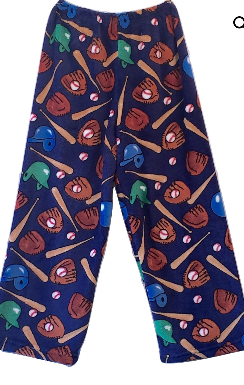 Boys baseball pj pants