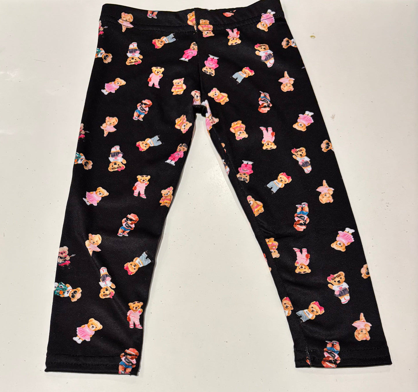 Black Bear Print Leggings