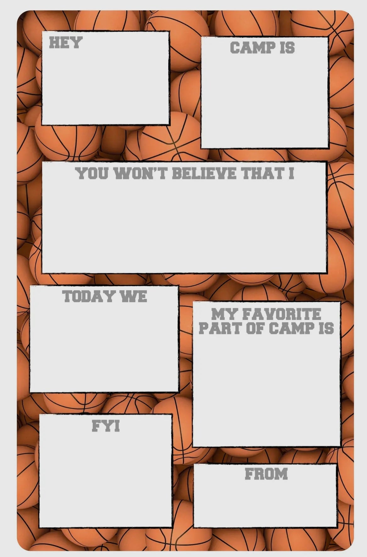 Camp letter fill ins