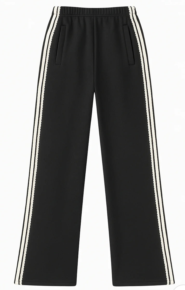 Katie J Tommy black and lace sweatpant