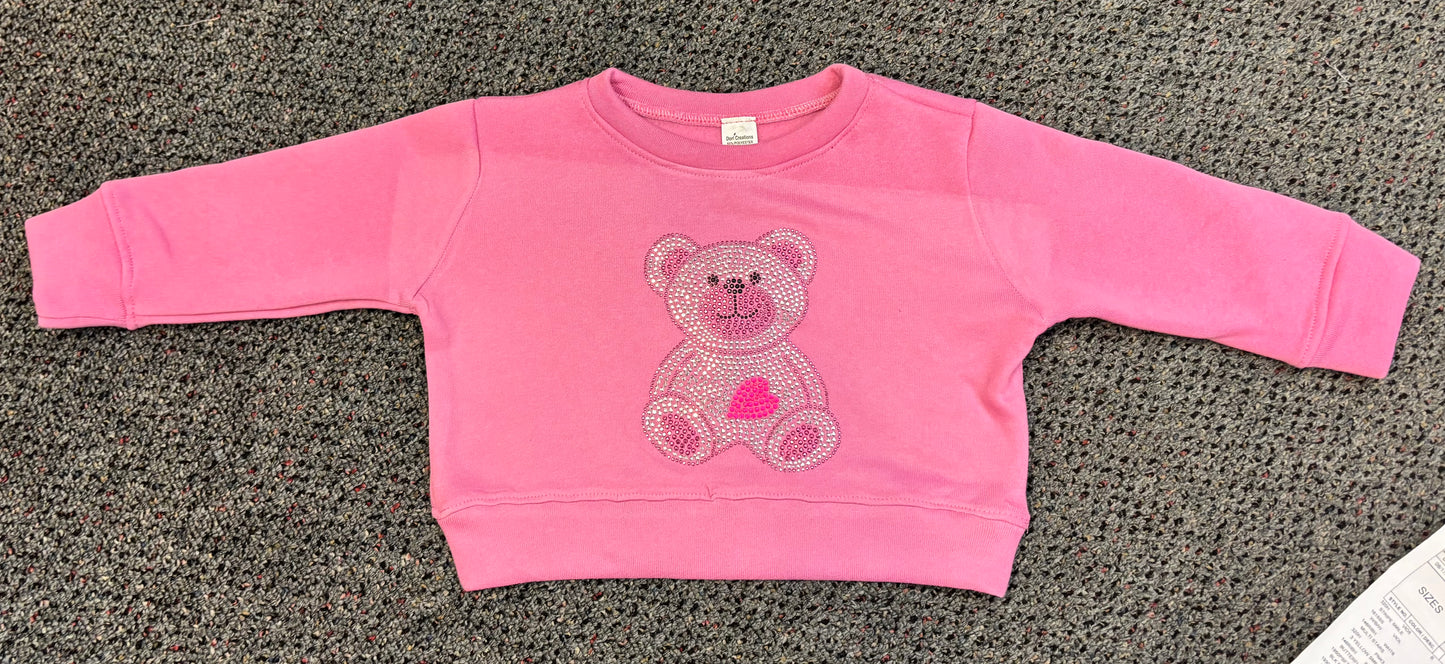 Pink Teddy Bear Crewneck