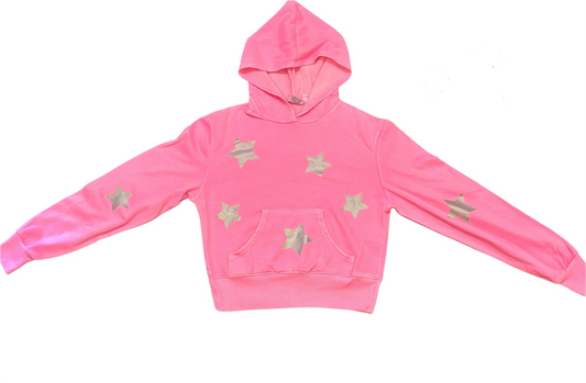 Hot Pink Star Hoodie