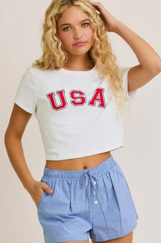 Le Lis USA white tshirt