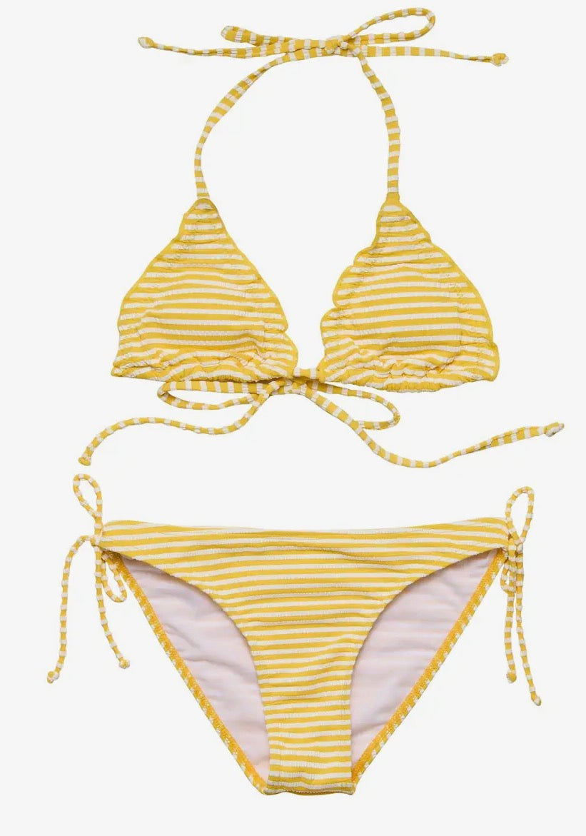 Sunshine stripe triangle bikini