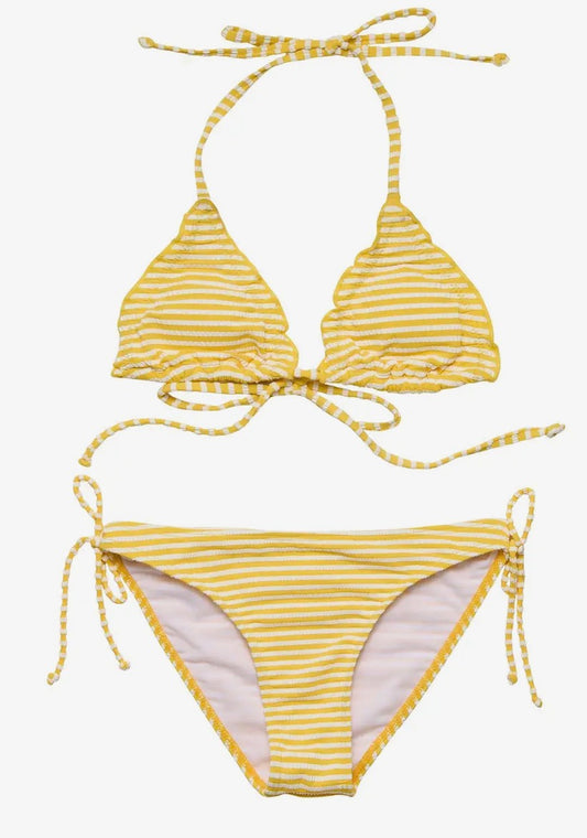 Sunshine stripe triangle bikini