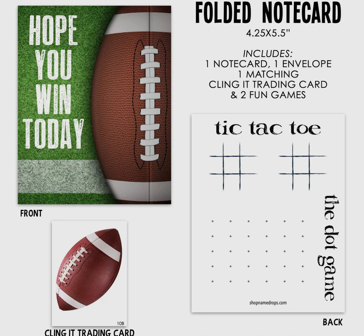 Camp fold over cards with cling it