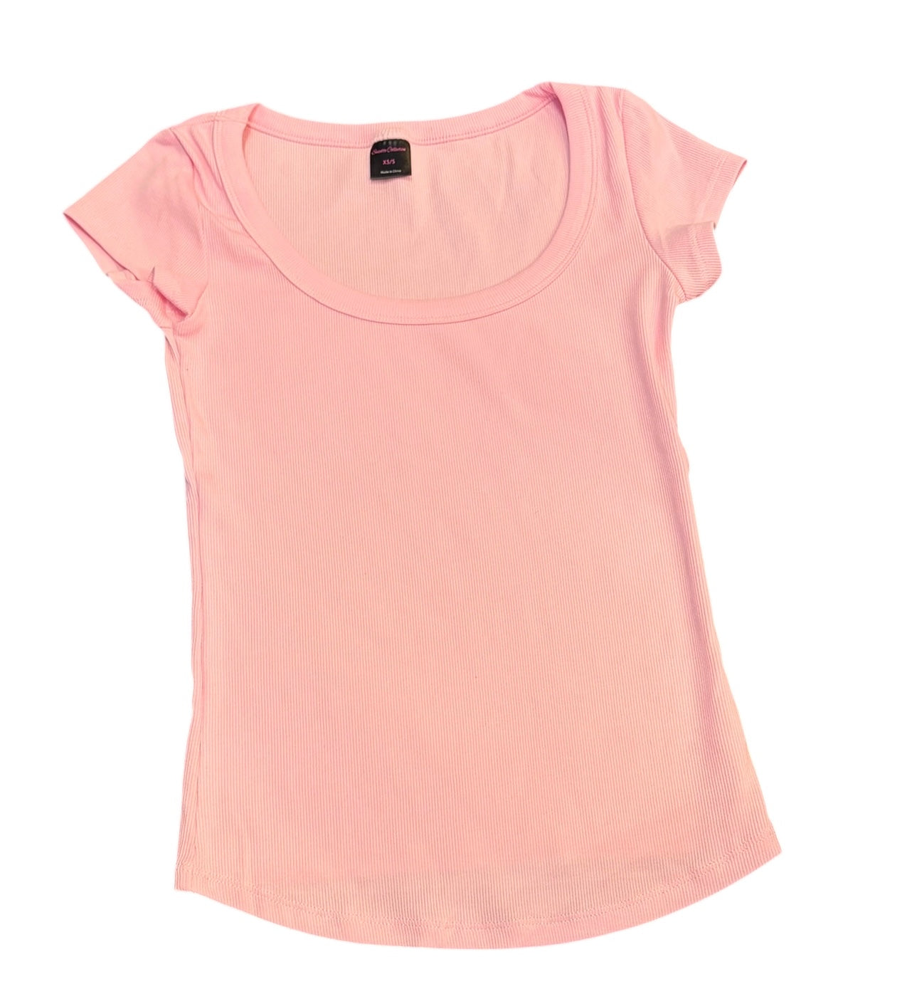 Scoop Neck Cap Sleeve Tee