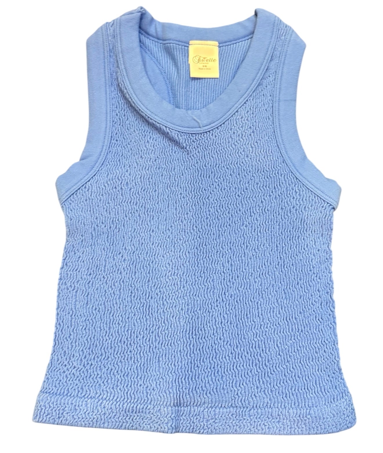 Smocking Sleeveless Tank