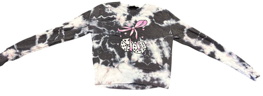 Black/White TyeDye Crew Sweatshirt