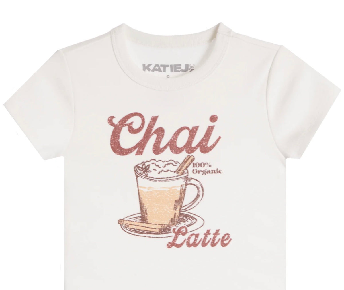 White vintage chai tee