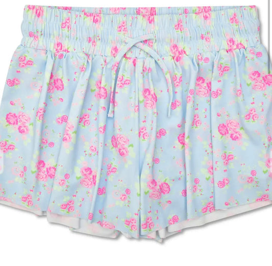 Ditsy floral butterfly shorts