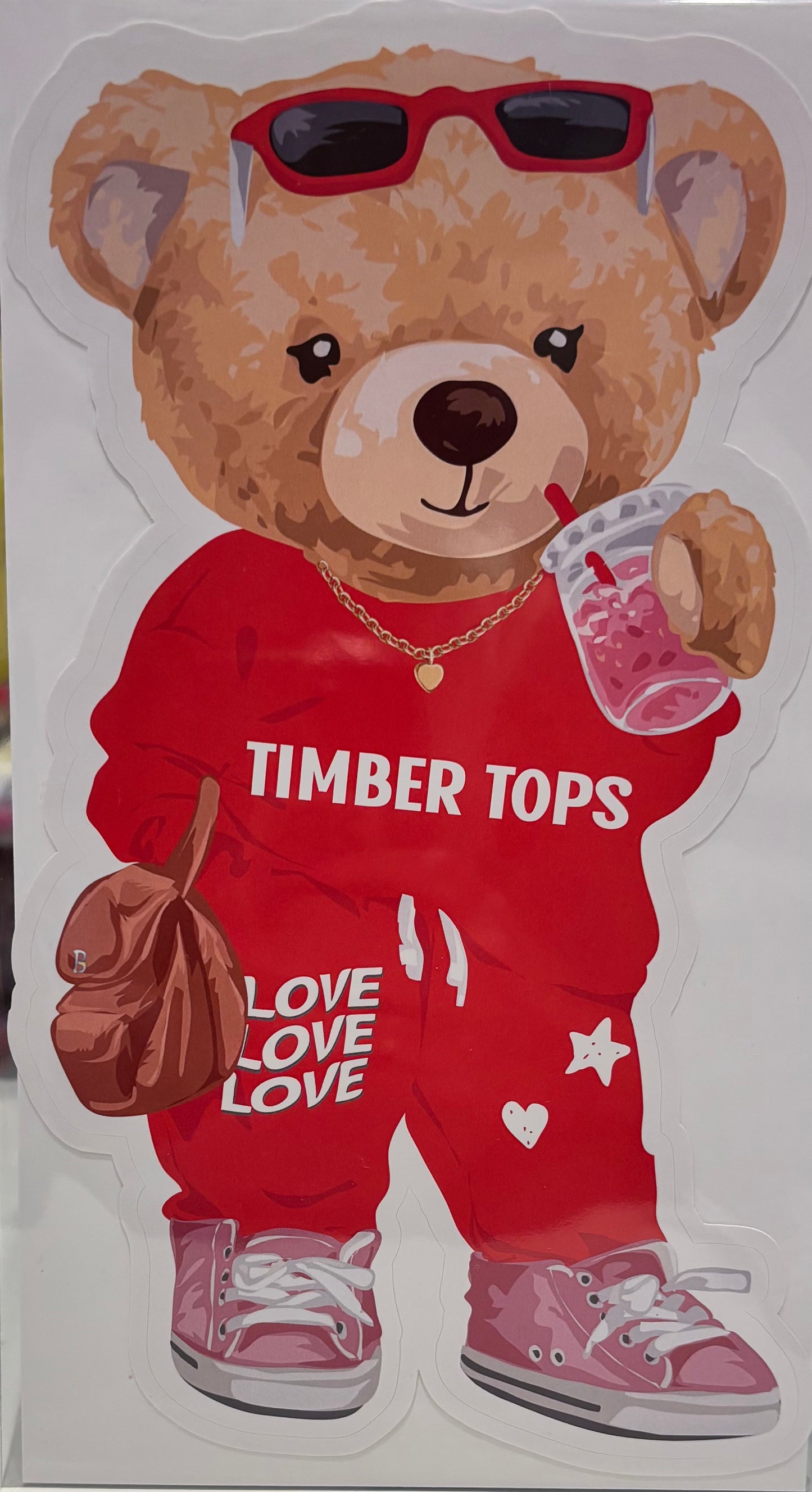 Large Camp Bear Removable Vinyl Sticker