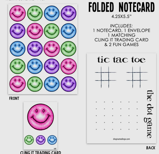 Camp fold over cards with cling it