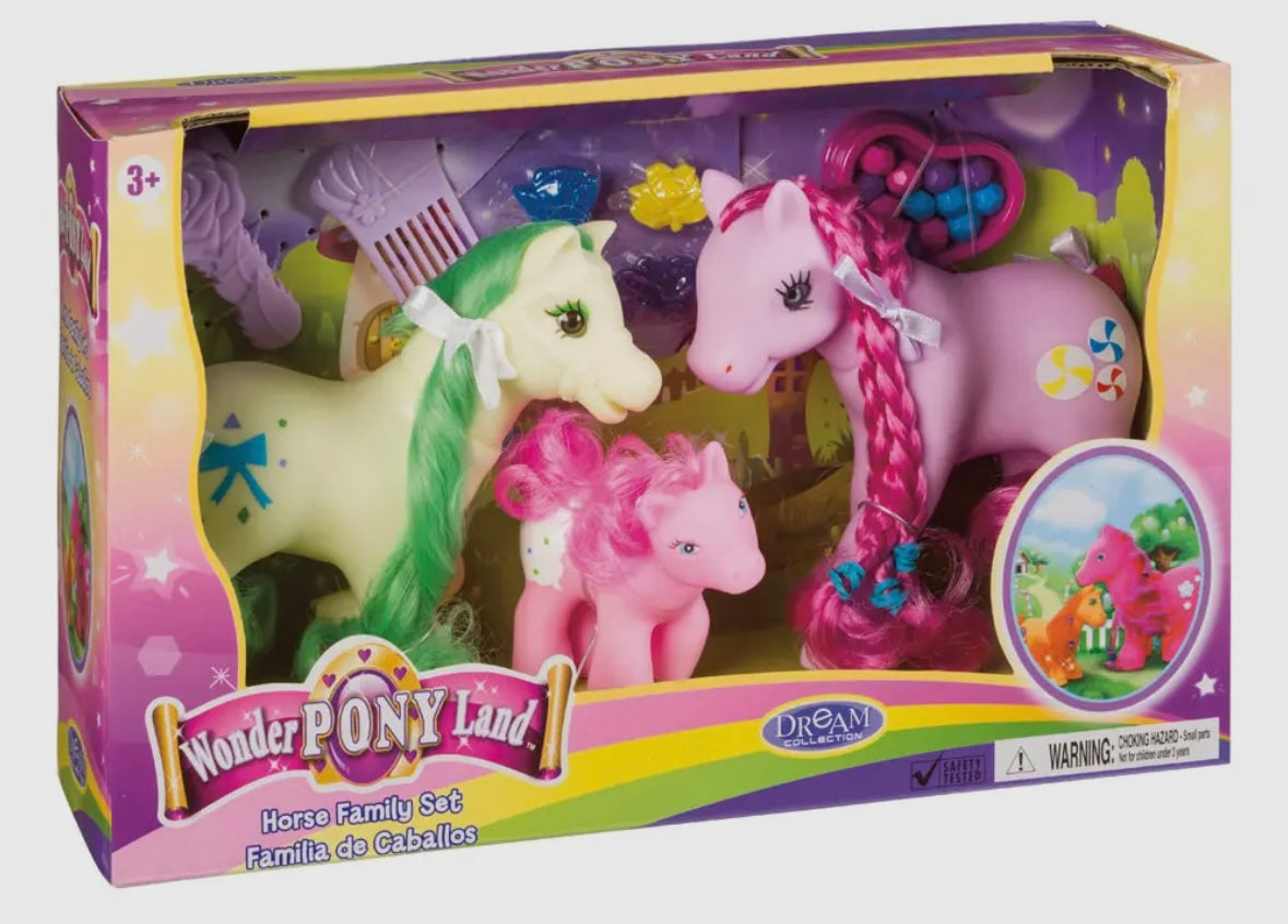 Wonder Pony Land Horse Family Set