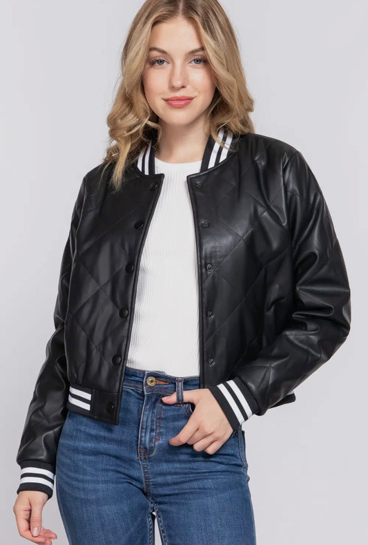 Black bomber jacket