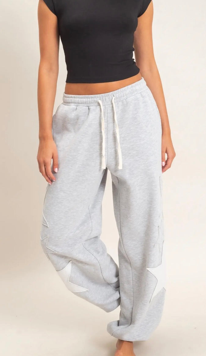 Heather Gray Star Jogger