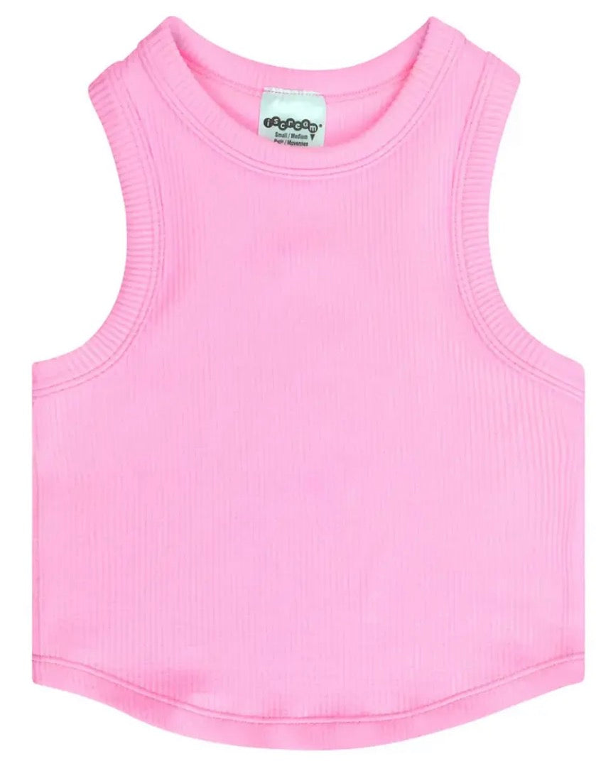 Cropped Ribbed Racerback Tank