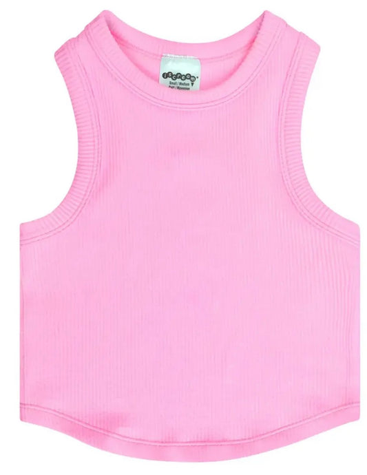 Cropped Ribbed Racerback Tank