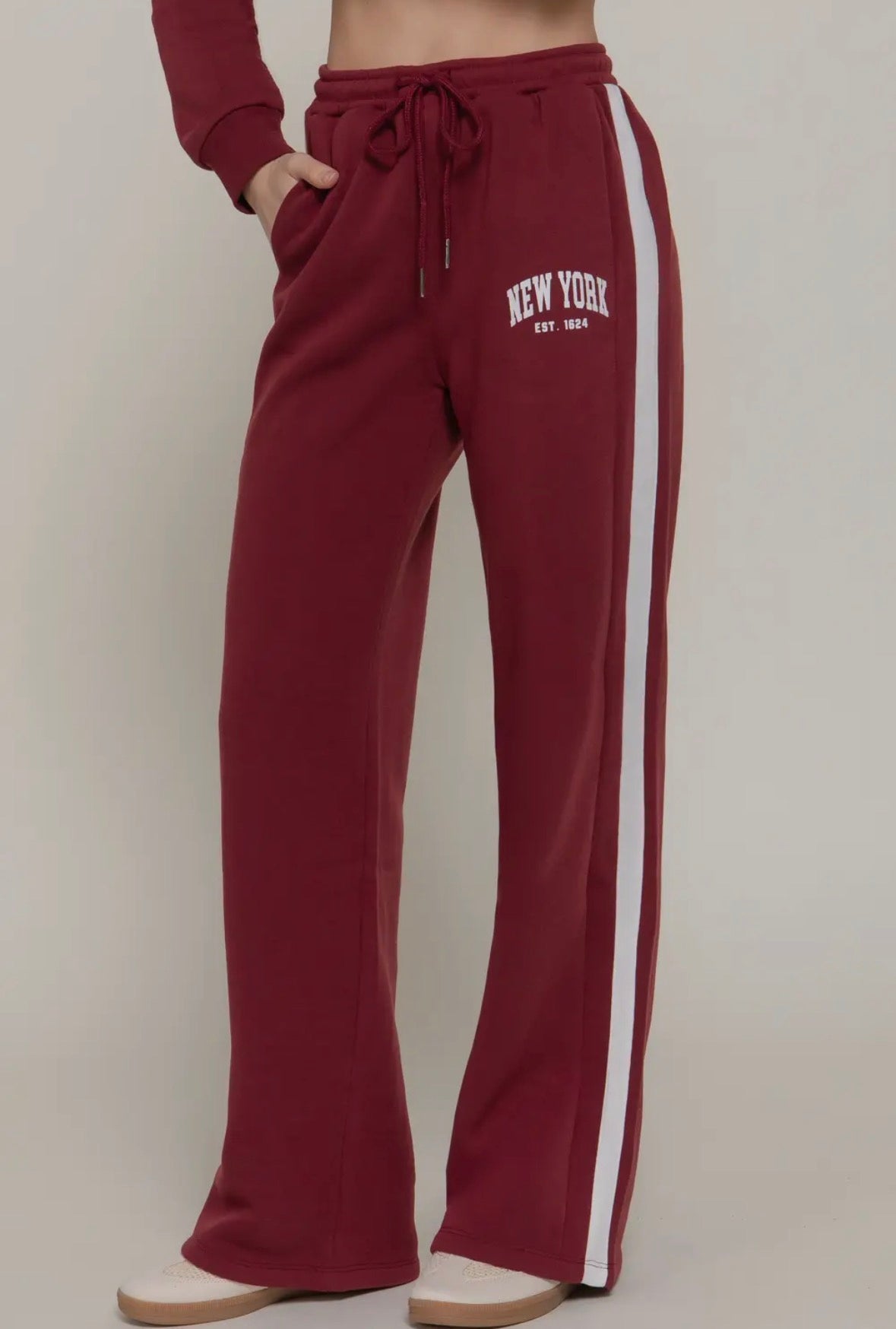 Burgundy sweatpants New York