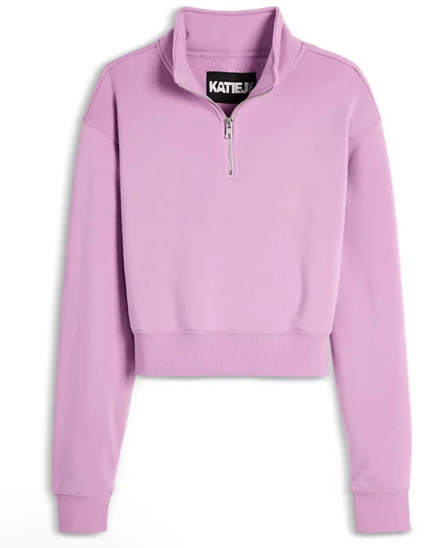 Dylan Dusty Mauve half zip sweatshirt